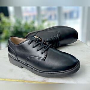 STRIDE RITE Kids Leather “James” Lace-Up Oxford Dress Shoes Size 12.5 Black